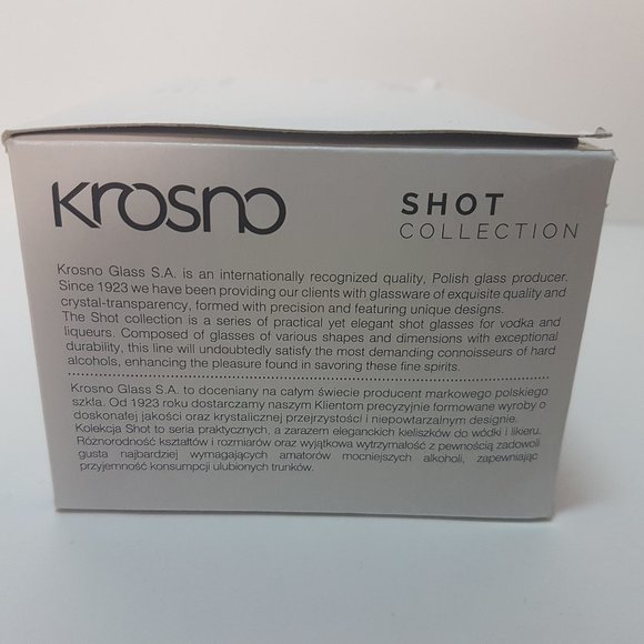 Krosno - Set of 6 clear shot glasses - Barware Drinkware Kitchen Dining Glass - Picture 5 of 10